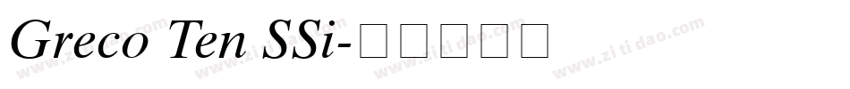 Greco Ten SSi字体转换